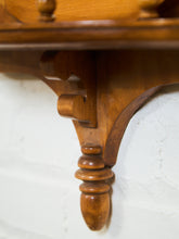 Load image into Gallery viewer, Circa 1940 Edwardian Style Carved Maple Round Hall Mirror
