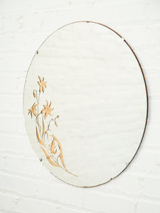 Deco Etched Copper Beveled Mirror
