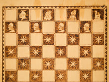 Load image into Gallery viewer, Vintage Handcrafted Wooden Chessboard with Medieval-Themed Designs

