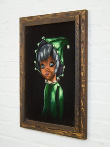 1970’s Black Velvet Jester Painting