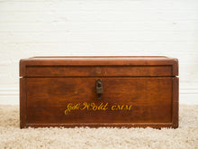 Load image into Gallery viewer, 1910 Antique Solid Oak Tool Chest
