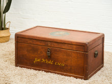 Load image into Gallery viewer, 1910 Antique Solid Oak Tool Chest

