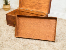 Load image into Gallery viewer, 1910 Antique Solid Oak Tool Chest
