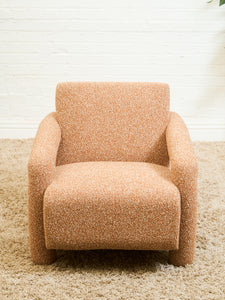 Orange Nubby Lounge Chair