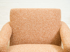 Orange Nubby Lounge Chair