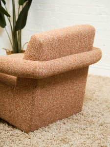 Orange Nubby Lounge Chair