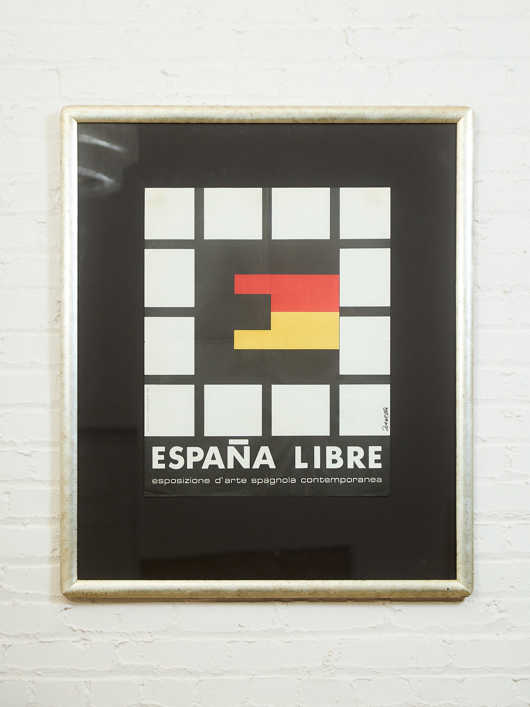 ESPAÑA LIBRE Contemporary Movement Signed Poster