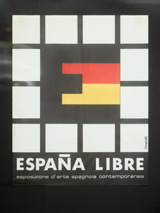 ESPAÑA LIBRE Contemporary Movement Signed Poster
