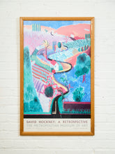 Load image into Gallery viewer, DAVID HOCKNEY LRG 1988 LITHO PRINT FRAMED RARE EXHIBT POSTER &quot;NICHOLS CNYN&quot; 1980
