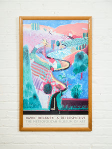 DAVID HOCKNEY LRG 1988 LITHO PRINT FRAMED RARE EXHIBT POSTER "NICHOLS CNYN" 1980