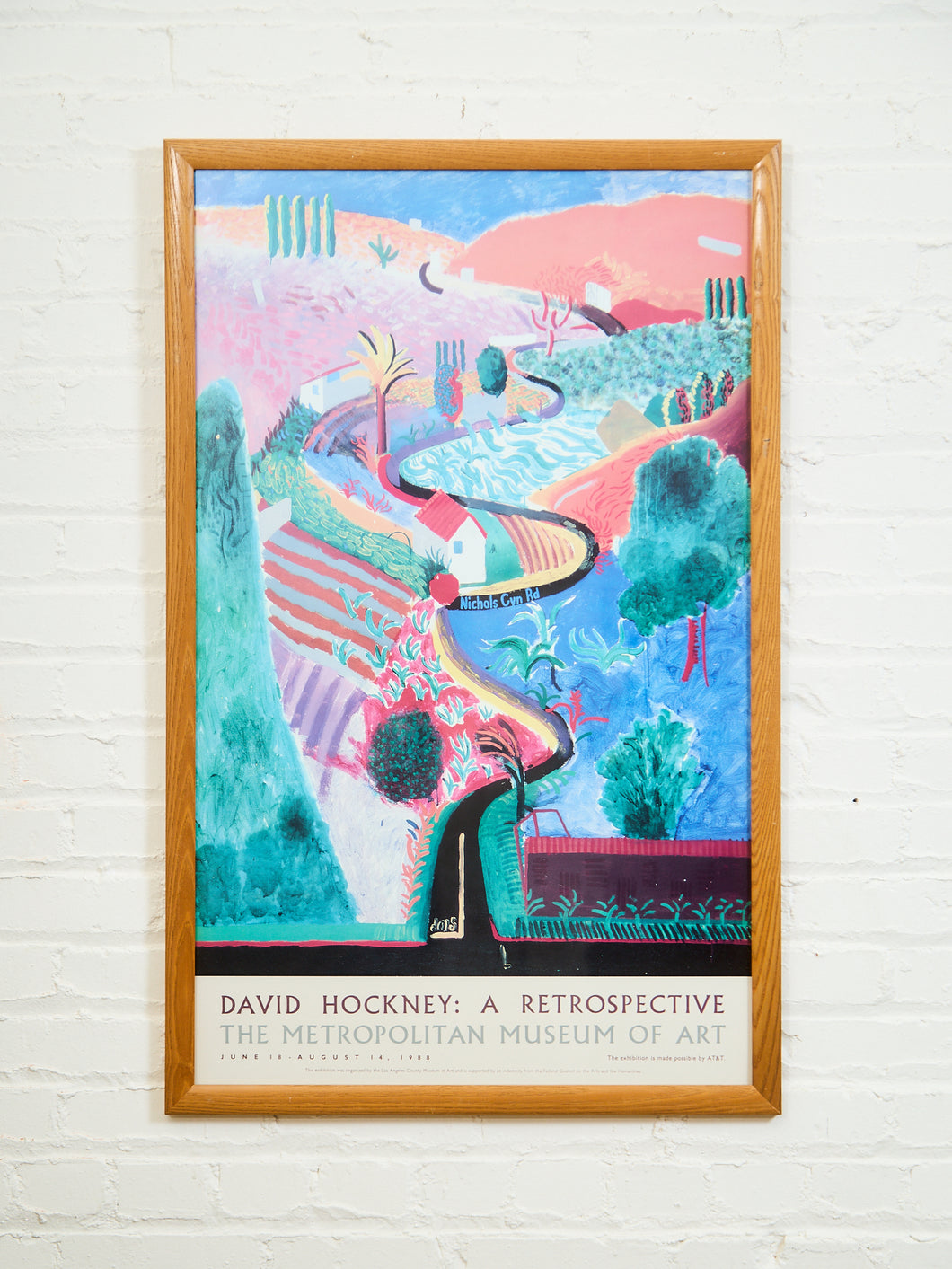 DAVID HOCKNEY LRG 1988 LITHO PRINT FRAMED RARE EXHIBT POSTER 