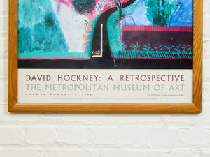 DAVID HOCKNEY LRG 1988 LITHO PRINT FRAMED RARE EXHIBT POSTER "NICHOLS CNYN" 1980