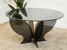 Load image into Gallery viewer, Atomic Smoked Glass Dining Table
