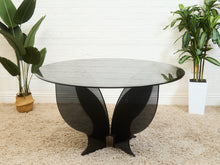 Load image into Gallery viewer, Atomic Smoked Glass Dining Table
