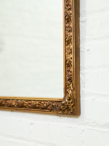 Vintage French Provincial Gold Rectangle Ornate Wood Wall Mantle