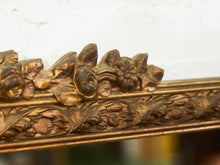 Load image into Gallery viewer, Vintage French Provincial Gold Rectangle Ornate Wood Wall Mantle Mirror
