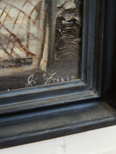 Load image into Gallery viewer, Coastal Dockside Painting with Boathouse and Fishing Boats
