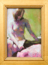 Load image into Gallery viewer, Abstract Vintage Figurative Nude Study in Pastel Signed Framed

