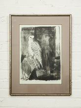 Load image into Gallery viewer, Mid Century Gray Falcon Lithograph Signed by Bryan Nelson
