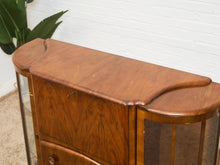 Load image into Gallery viewer, Art Deco Vintage Oak Secretary Bar Bookcase
