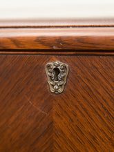 Load image into Gallery viewer, English Art Deco Vintage Oak Secretary Bar Bookcase
