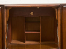 Load image into Gallery viewer, English Art Deco Vintage Oak Secretary Bar Bookcase
