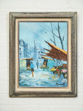 Load image into Gallery viewer, Parisian Street Market Scene Oil Painting  by Burney
