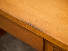 Load image into Gallery viewer, Mid-Century Oak Pedestal Desk with Twin Drawer Pedestals
