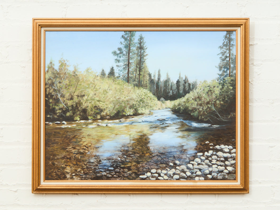 Tranquil River Landscape Oil Painting