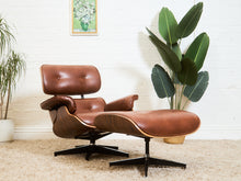 Load image into Gallery viewer, Iconic Chair and Ottoman in Cantina Saddle

