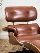 Load image into Gallery viewer, Iconic Chair and Ottoman in Cantina Saddle
