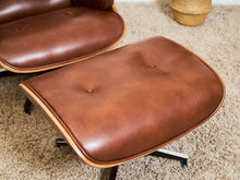 Load image into Gallery viewer, Iconic Chair and Ottoman in Cantina Saddle
