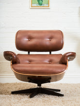 Load image into Gallery viewer, Iconic Chair and Ottoman in Cantina Saddle
