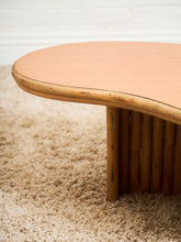 Load image into Gallery viewer, Vintage Reeded Bamboo Biomorphic Coffee Table
