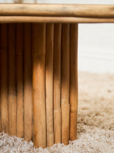 Load image into Gallery viewer, Vintage Reeded Bamboo Biomorphic Coffee Table
