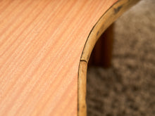 Load image into Gallery viewer, Vintage Reeded Bamboo Biomorphic Coffee Table
