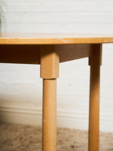 Load image into Gallery viewer, Blonde Vintage Dining Table with Leaf Round to Oval
