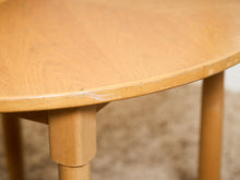 Load image into Gallery viewer, Blonde Vintage Dining Table with Leaf Round to Oval

