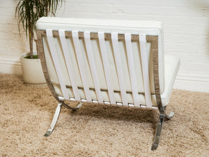 White Barcelona Style Chair