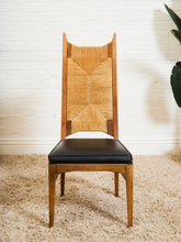 Load image into Gallery viewer, Rare Set of 4 Woven Mid Century Highback Dining chairs by Huntley
