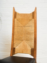 Load image into Gallery viewer, Rare Set of 4 Woven Mid Century Highback Dining chairs by Huntley

