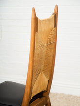 Load image into Gallery viewer, Rare Set of 4 Woven Mid Century Highback Dining chairs by Huntley
