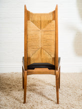 Load image into Gallery viewer, Rare Set of 4 Woven Mid Century Highback Dining chairs by Huntley
