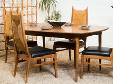 Load image into Gallery viewer, Sculptural Mid-Century Modern Dining Table with Wood Inlay
