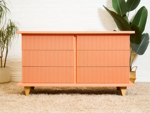 Salmon Pink 6 Drawer Dresser