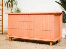Load image into Gallery viewer, Salmon Pink 6 Drawer Dresser
