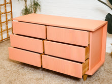 Load image into Gallery viewer, Salmon Pink 6 Drawer Dresser
