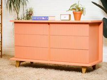 Load image into Gallery viewer, Salmon Pink 6 Drawer Dresser
