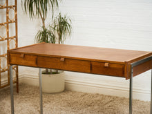 Load image into Gallery viewer, Teak 3 Drawer 1970’s Vintage Desk

