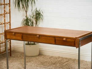 Teak 3 Drawer 1970’s Vintage Desk
